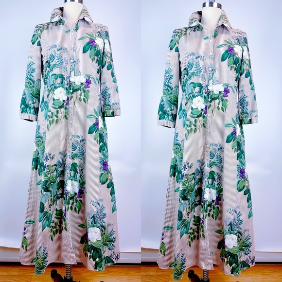 Zara Striped And Floral Print Tunic Shirt Dress
Size Large - Picture 2 of 11
